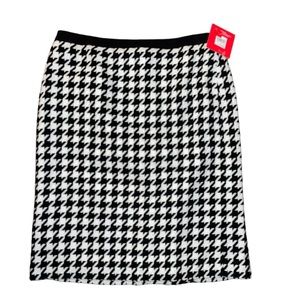 Isaac Mizrahi For Target Houndstooth Vintage Style Skirt Lined Pencil Barbie 60s